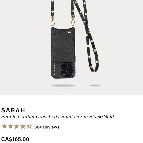 Bandolier Sarah iPhone 12 Pro Max Crossbody and Case - Picture 4 of 9